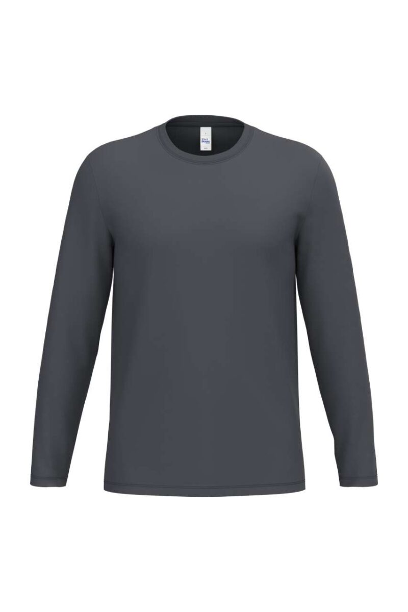 ib323-ideal_dark_grey-a1 iDeal Basic T-SHIRT UNISEX IDEAL190 TUBULAR LSL - Ideal Dark Grey