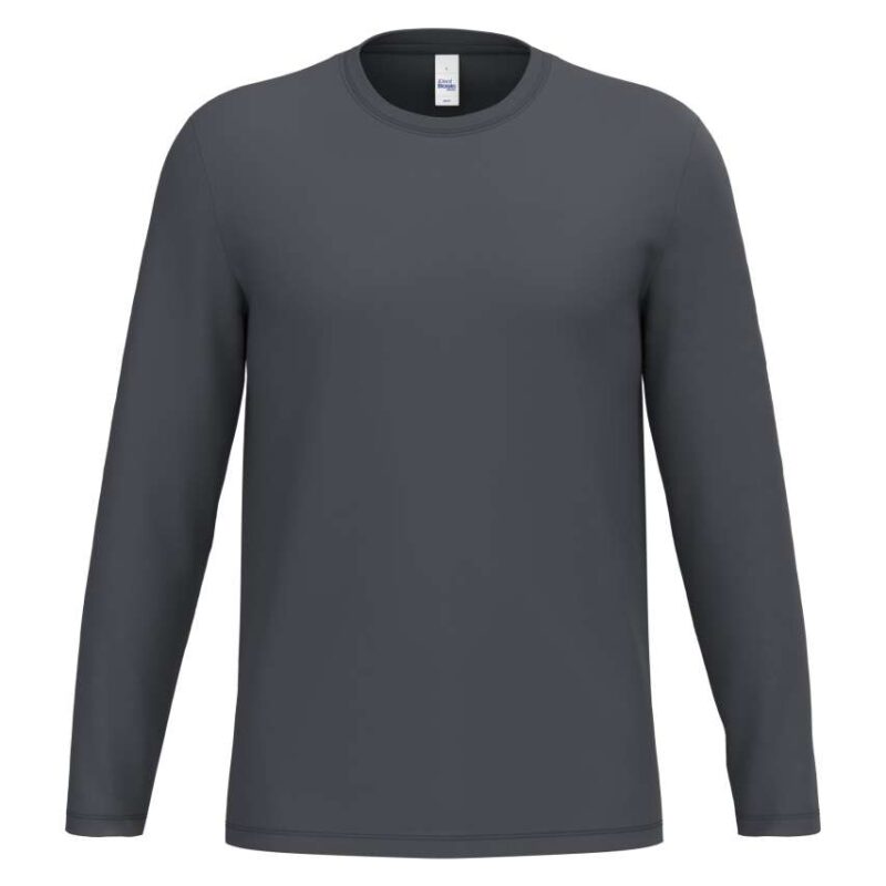 ib323-ideal_dark_grey-a1 iDeal Basic T-SHIRT UNISEX IDEAL190 TUBULAR LSL - Ideal Dark Grey