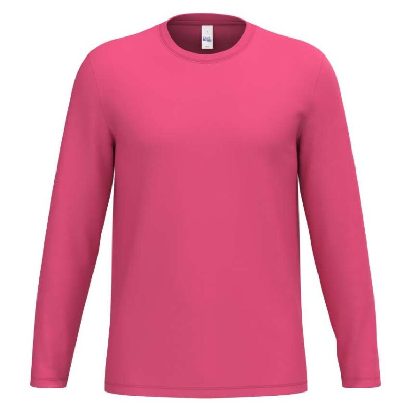 ib323-ideal_fuchsia-a1 iDeal Basic T-SHIRT UNISEX IDEAL190 TUBULAR LSL - Ideal Fuchsia