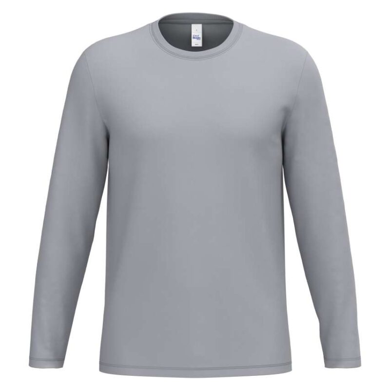 ib323-ideal_oxford_grey-a1 iDeal Basic T-SHIRT UNISEX IDEAL190 TUBULAR LSL - 90% Βαμβάκι/10% Βισκόζη