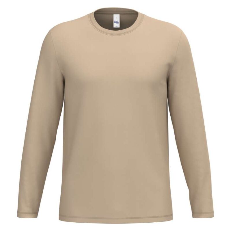 ib323-ideal_sand-a1 iDeal Basic T-SHIRT UNISEX IDEAL190 TUBULAR LSL - Ideal Sand