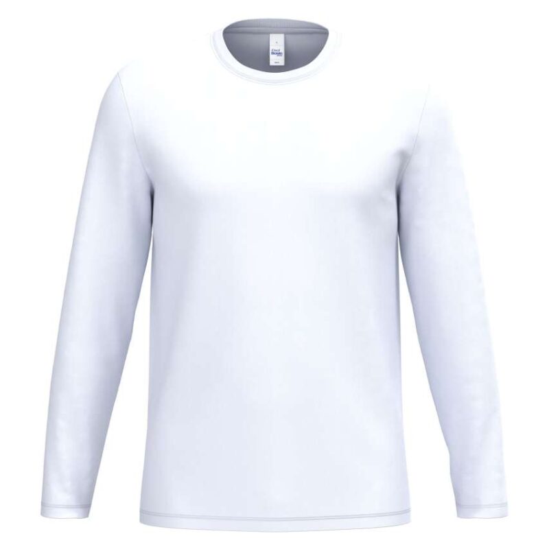 ib323-ideal_white-a1 iDeal Basic T-SHIRT UNISEX IDEAL190 TUBULAR LSL - Ideal White