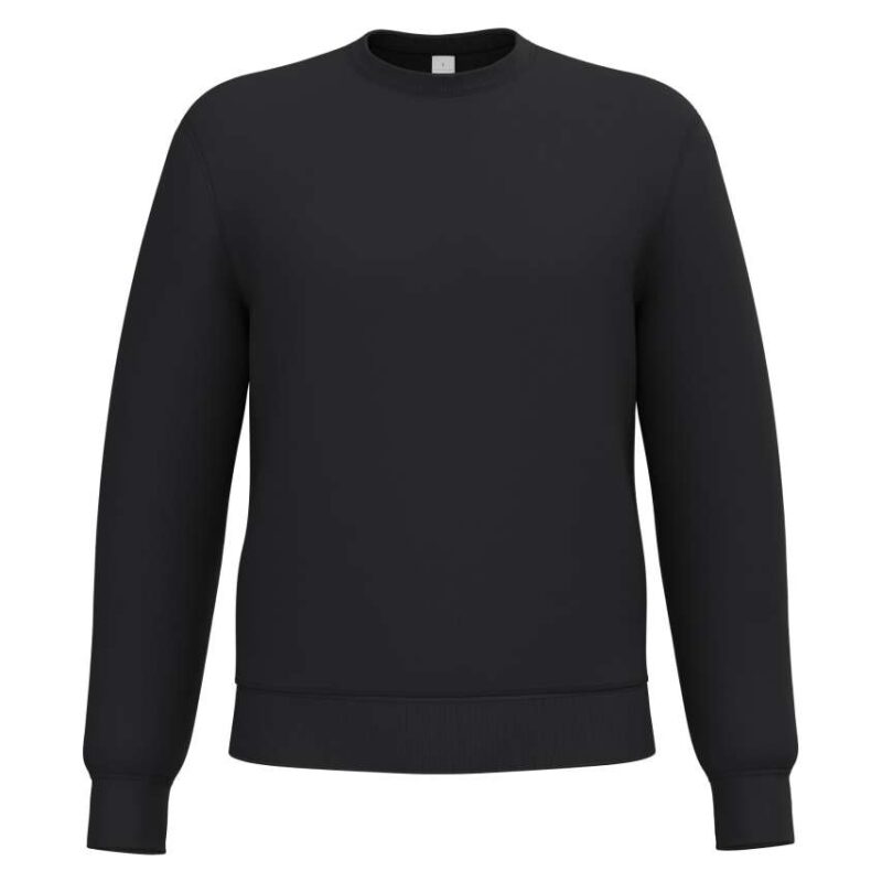 ib400-ideal_black-a1 iDeal Basic UNISEX BASIC ROUND NECK TUBULAR SWEATSHIRT - Ideal Black