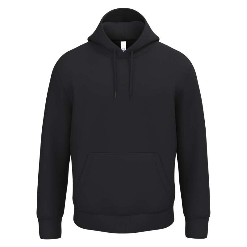 ib402-ideal_black-a1 iDeal Basic UNISEX BASIC HOODIE TUBULAR SWEATSHIRT - Ideal Black