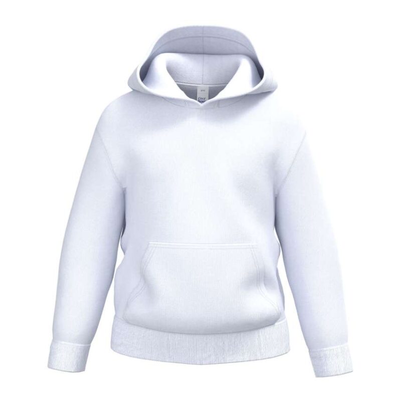 ib403-ideal_white-a1 iDeal Basic KIDS' BASIC HOODIE SWEATSHIRT - Ideal White