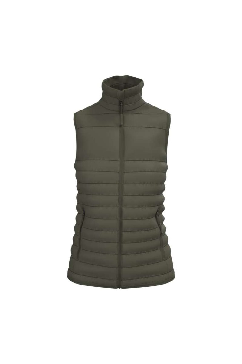 ib6173-ideal_urban_khaki-a1 iDeal Basic LADIES PADDED BODYWARMER - Ideal Urban Khaki