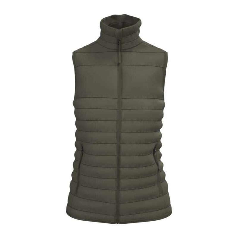 ib6173-ideal_urban_khaki-a1 iDeal Basic LADIES PADDED BODYWARMER - Ideal Urban Khaki