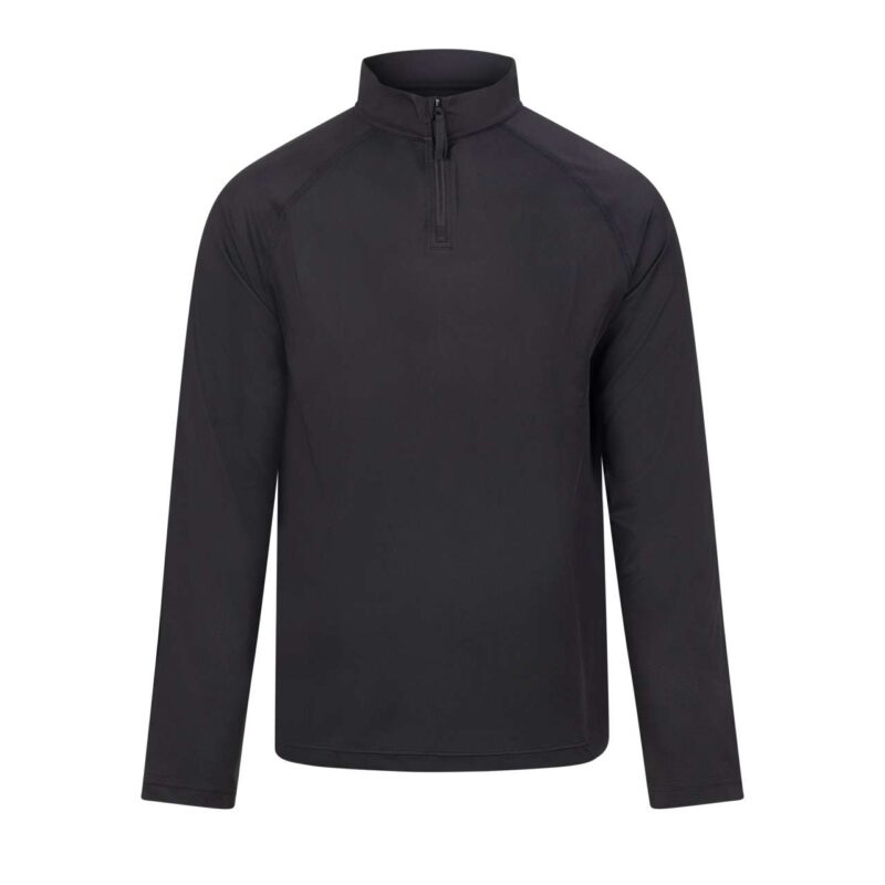 jc230-jet_black-a1 Just Cool LIGHTWEIGHT ACTIVE 1/4 ZIP ZIP - Κατάμαυρο