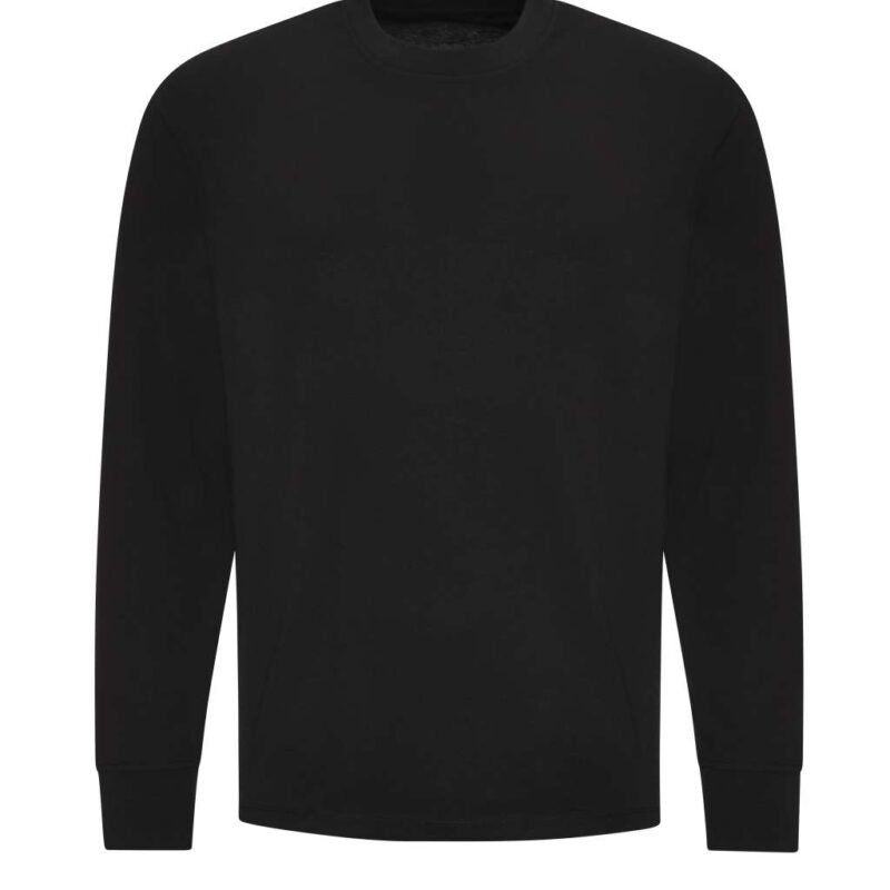 Just Ts OVERSIZE 100 LONG SLEEVE T-shirt - Βαθύ Μαύρο