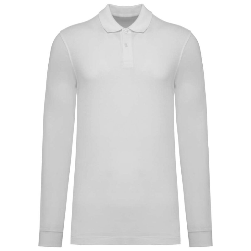 ka2027-white-a1 Kariban SOL'S ORGANIC 180 PIQUÉ POLO ΑΝΔΡΙΚΟ ΜΑΚΡΥΜΑΝΙΚΟ - Λευκό