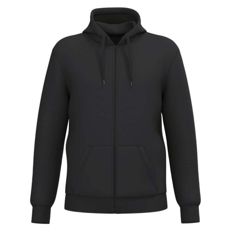 ka4042-black-a1 Kariban UNISEX FULL ZIP HOODIE - Μαύρο