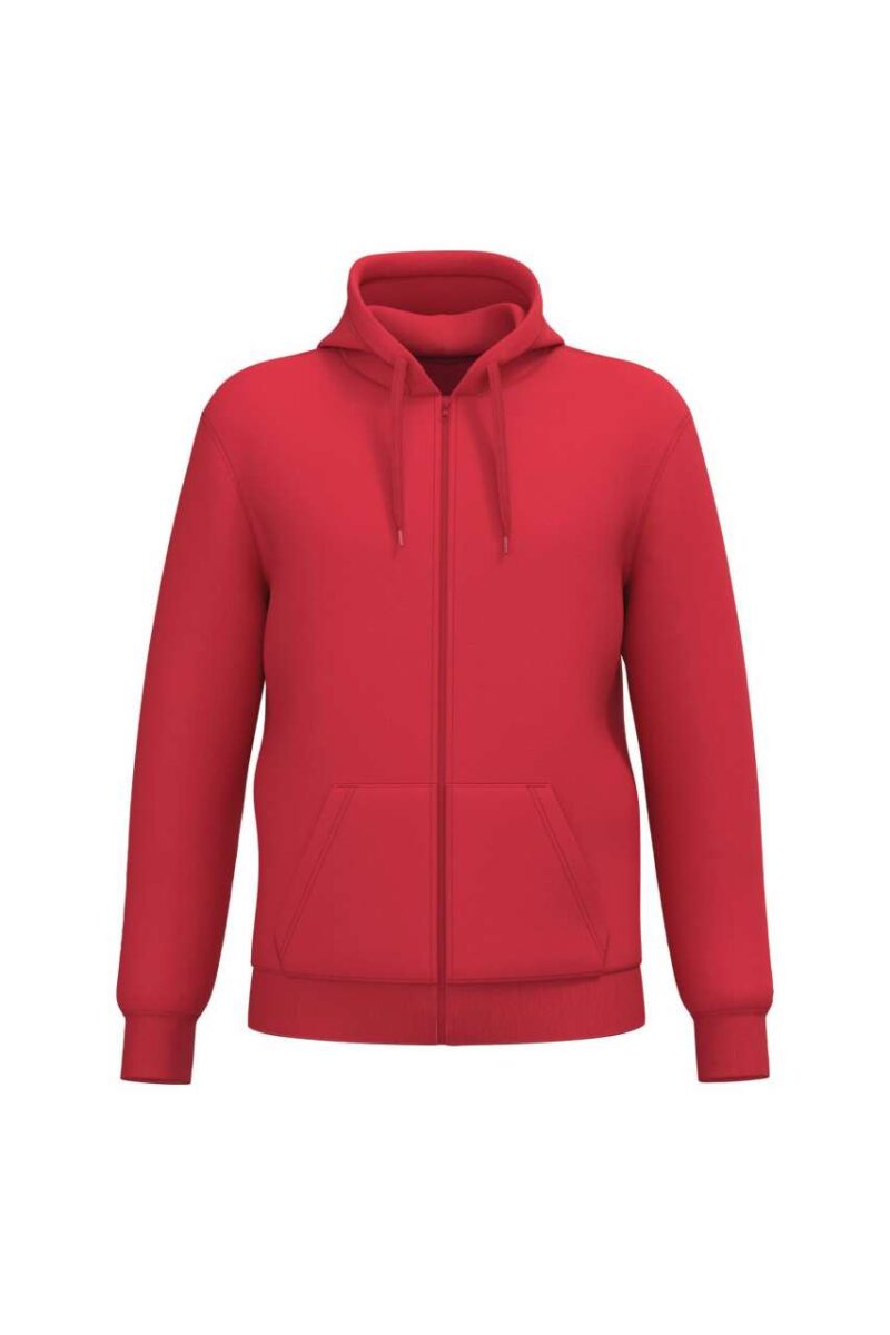 Kariban UNISEX FULL ZIP HOODIE - Κόκκινο
