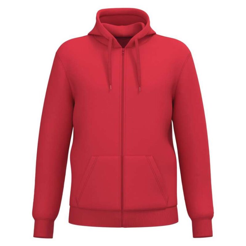ka4042-red-a1 Kariban UNISEX FULL ZIP HOODIE - Κόκκινο