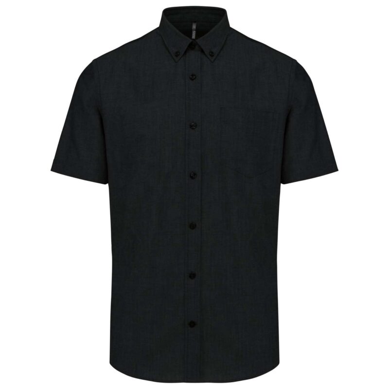 ka535-black-a1 Kariban Ανδρικό SHORT-SLEEVED OXFORD SHIRT - Μαύρο