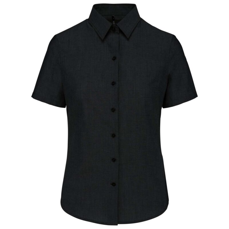 Kariban SHIRT OXFORD SHORT-SLEEVED για LADIES - Μαύρο