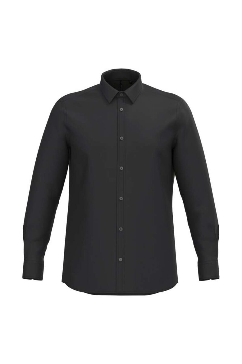Kariban Ανδρικό Πουκάμισο POPLIN EASY CARE από POLYCOTTON - Μαύρο