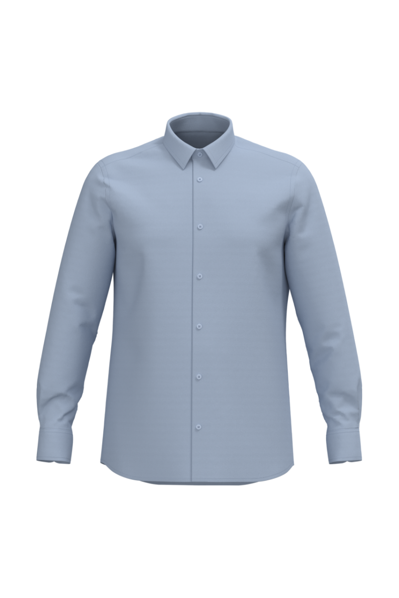 Kariban MEN LONG-SLEEVED EASY CARE SHIRT WITHOUT POCKET - Μπλε της Οξφόρδης