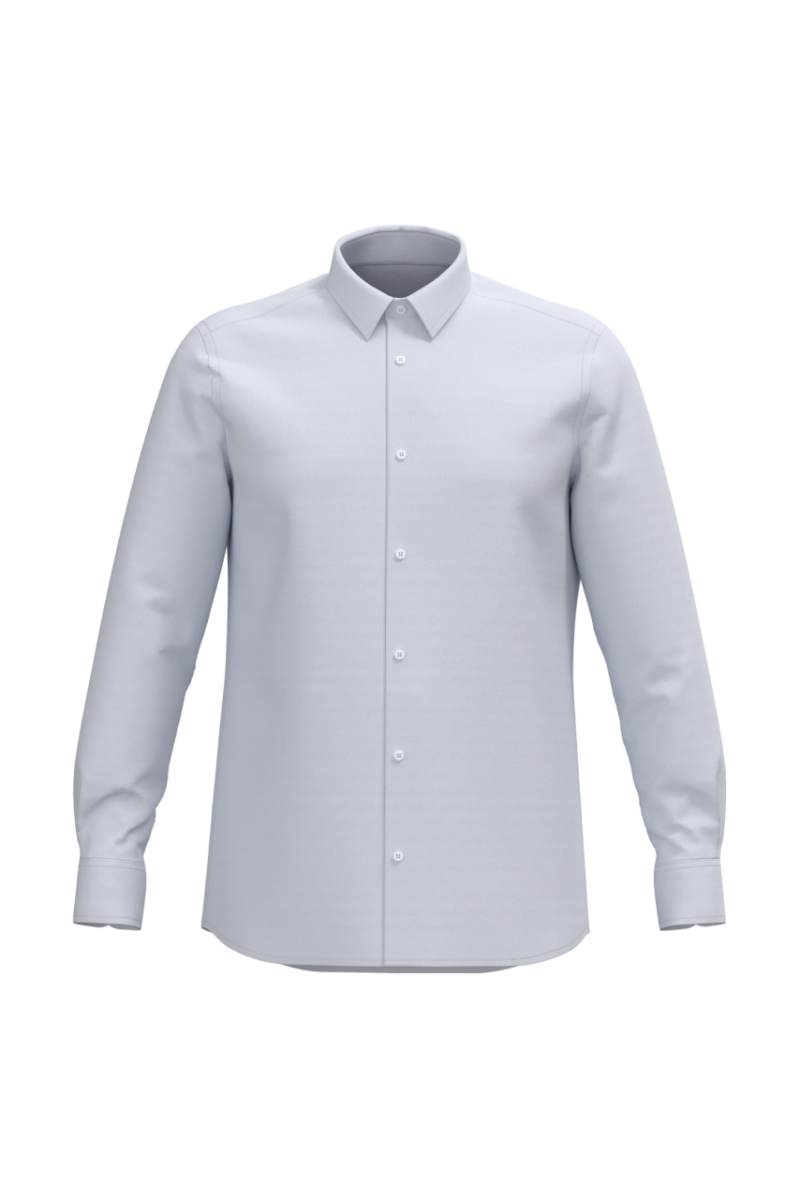 ka595-white-a1 Kariban MEN LONG-SLEEVED EASY CARE SHIRT WITHOUT POCKET - Λευκό