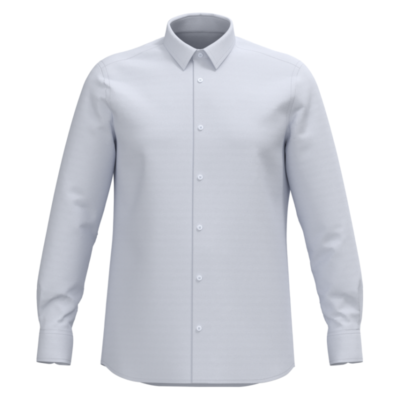 ka595-white-a1 Kariban MEN LONG-SLEEVED EASY CARE SHIRT WITHOUT POCKET - Λευκό