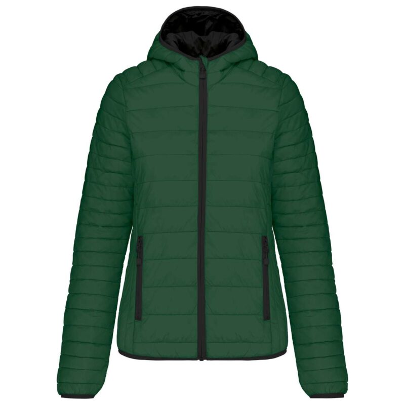 ka6111-forest_green-a1 Kariban LADIES' LIGHTWEIGHT HOODED PADDED JACKET - Πράσινο του δάσους