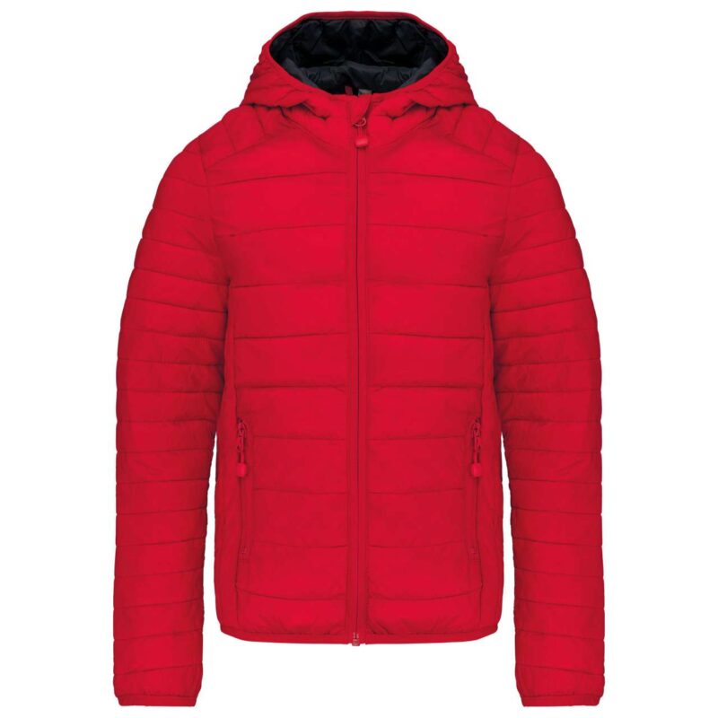 ka6112-red-a1 Kariban KIDS' LIGHTWEIGHT HOODED PADDED JACKET - Κόκκινο