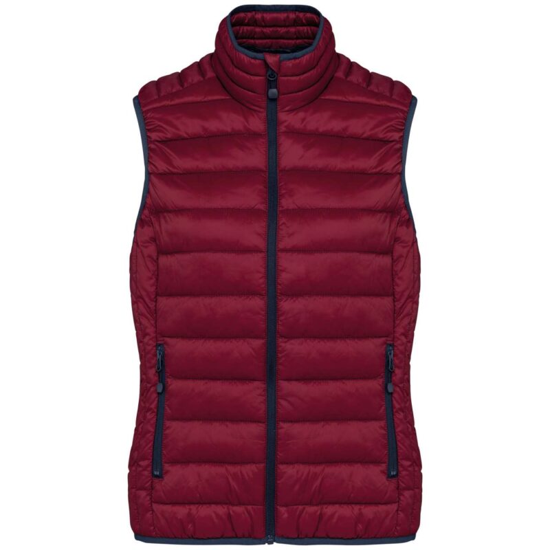 Kariban LADIES' LIGHTWEIGHT SLEEVELESS FAKE DOWN JACKET - Κρασί