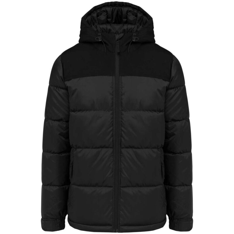 Kariban SOL'S RIDER BI-TONE UNISEX PADDED JACKET WITH HOOD - Μαύρο