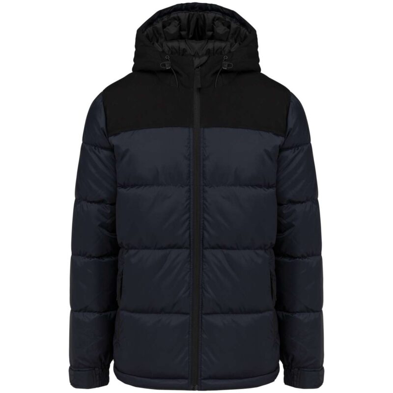 Kariban SOL'S RIDER BI-TONE UNISEX PADDED JACKET WITH HOOD - Σκούρο μπλε/Μαύρο