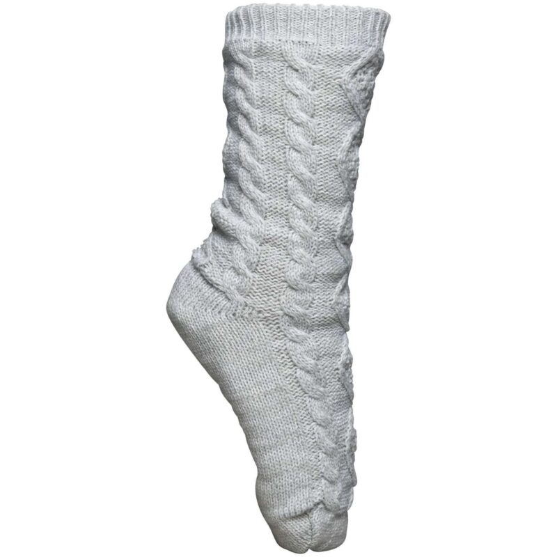 Kariban SHERPA-LINED LOUNGE SOCKS - Snow Grey Melange
