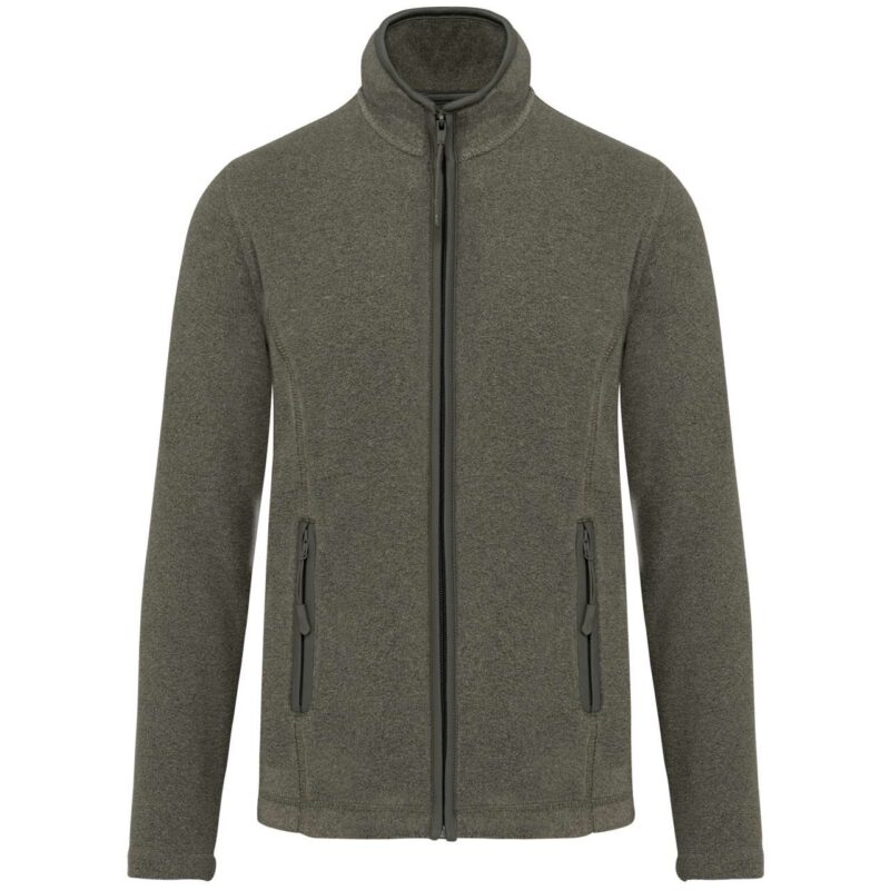 Kariban MAUREEN - LADIES' JACKET FULL MICROFLEECE ZIP - Green Marble Heather