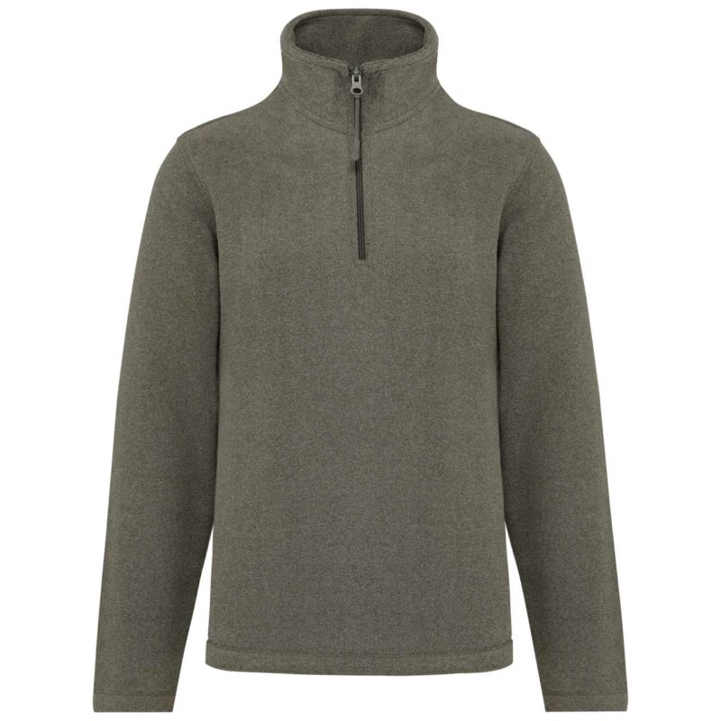 Kariban MICROFLEECE - ENZO JACKET με NECK ZIP - Green Marble Heather