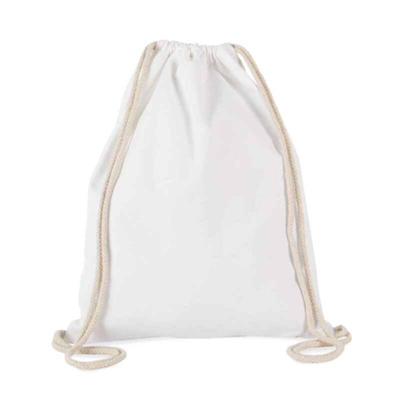 ki0154-white-a1 Kimood DRAWSTRING BAG WITH THICK STRAPS - Λευκό