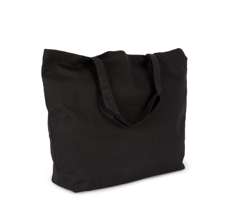 Kimood EXTRA-LARGE SHOPPING BAG σε COTTON - Μαύρο