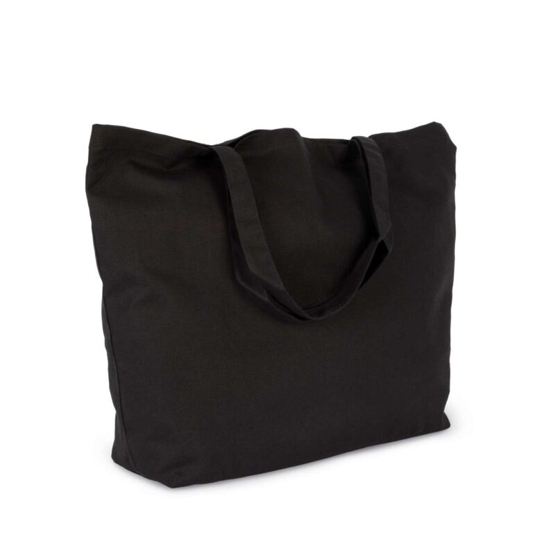 ki0296-black-a1 Kimood EXTRA-LARGE SHOPPING BAG σε COTTON - Μαύρο