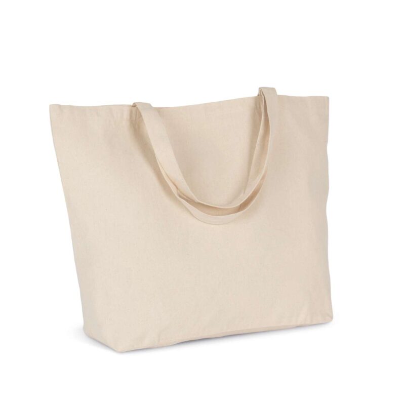 ki0296-natural-a1 Kimood EXTRA-LARGE SHOPPING BAG σε COTTON - Φυσικό