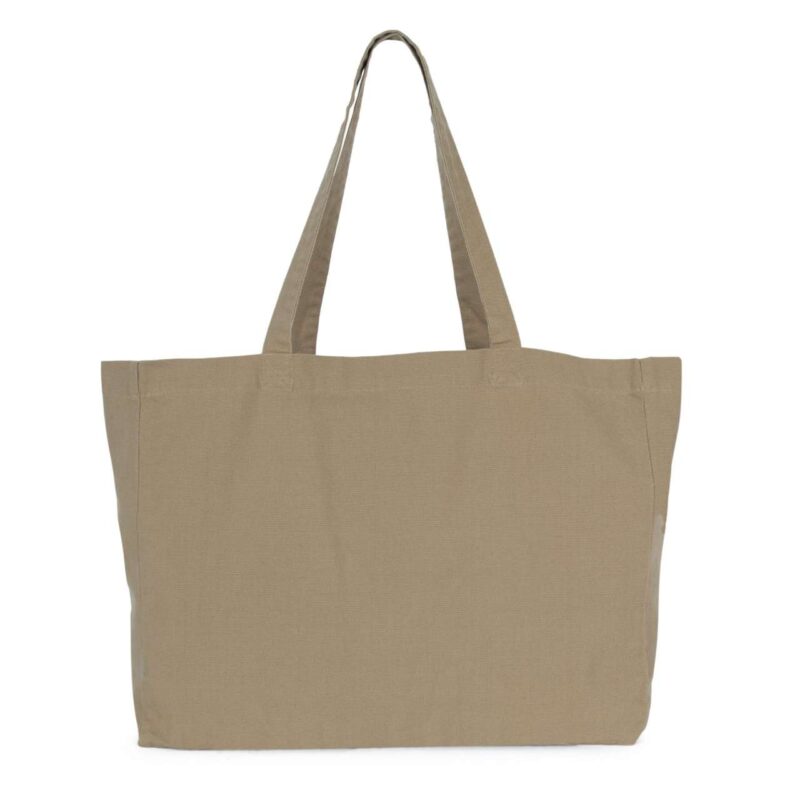 ki3212-washed_olive_gray-a1 Kimood LARGE «EVERGREEN» SHOPPER - Washed Olive Gray