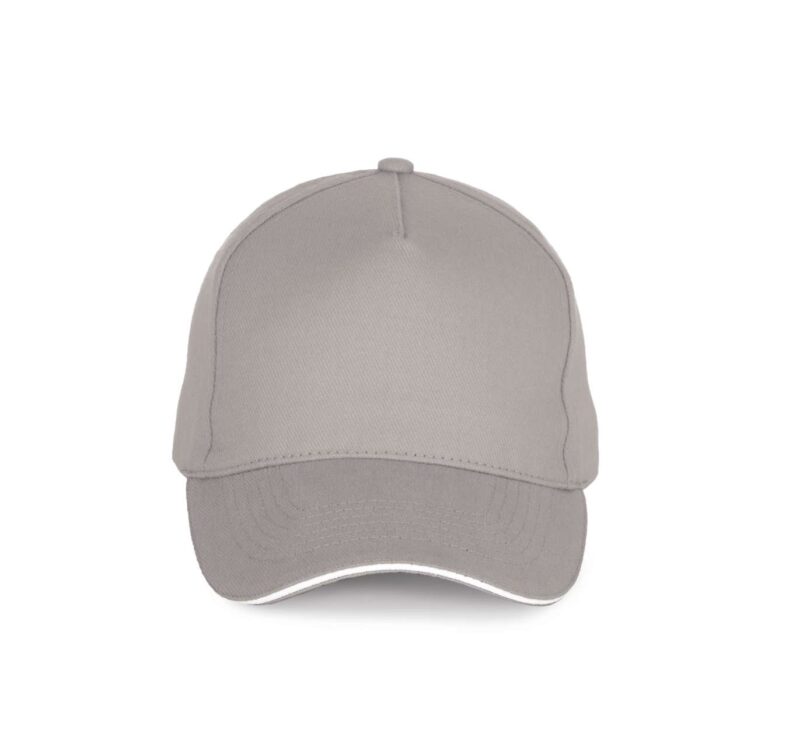 K-UP CAP 5 PANELS COTTON SANDWICH - μπεζ/λευκό