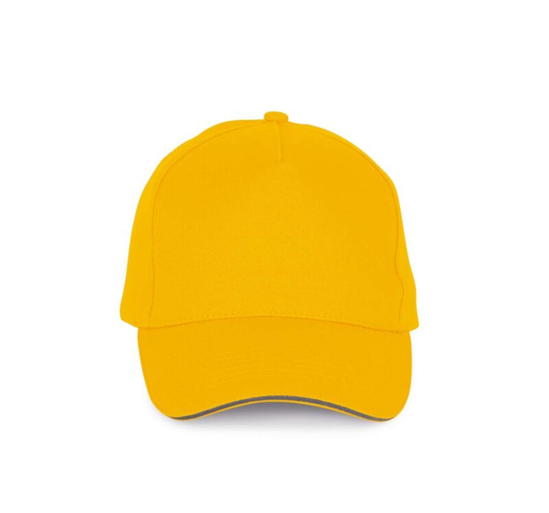 K-UP CAP 5 PANELS COTTON SANDWICH - Κίτρινο/Γκρι σχιστόλιθου
