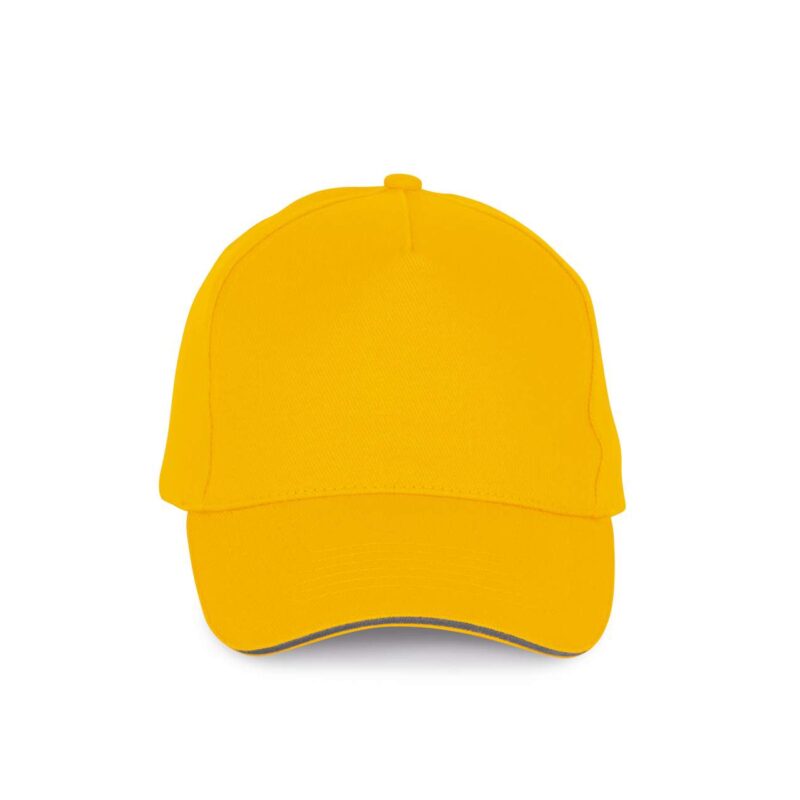 K-UP CAP 5 PANELS COTTON SANDWICH - Κίτρινο/Γκρι σχιστόλιθου