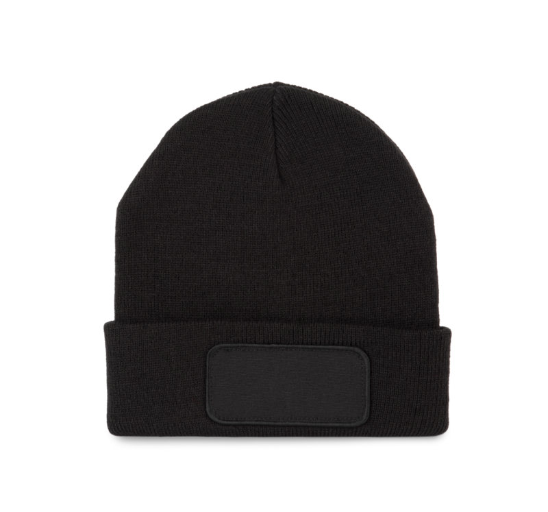 K-UP BEANIE WITH PATCH - Μαύρο