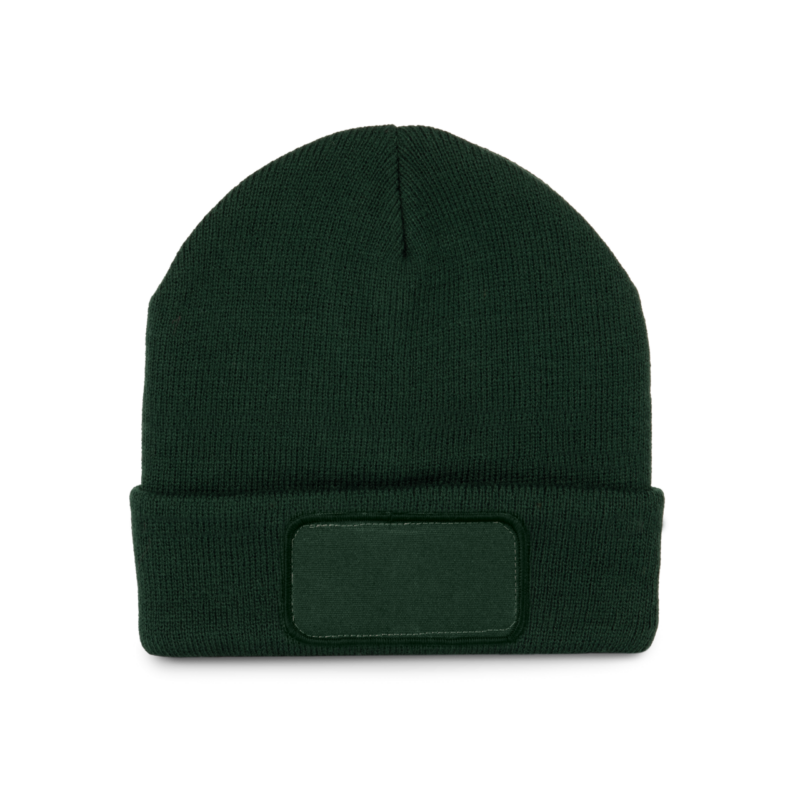 kp895-forest_green-a1 K-UP BEANIE WITH PATCH - Πράσινο του δάσους
