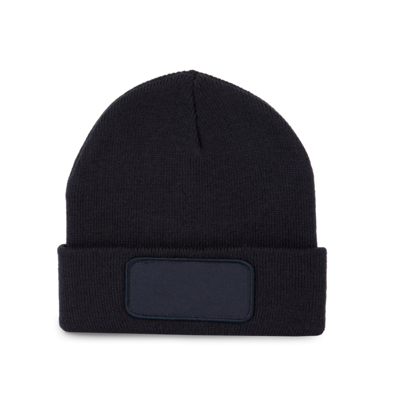 kp895-navy-a1 K-UP BEANIE WITH PATCH - Μπλε μαρίν