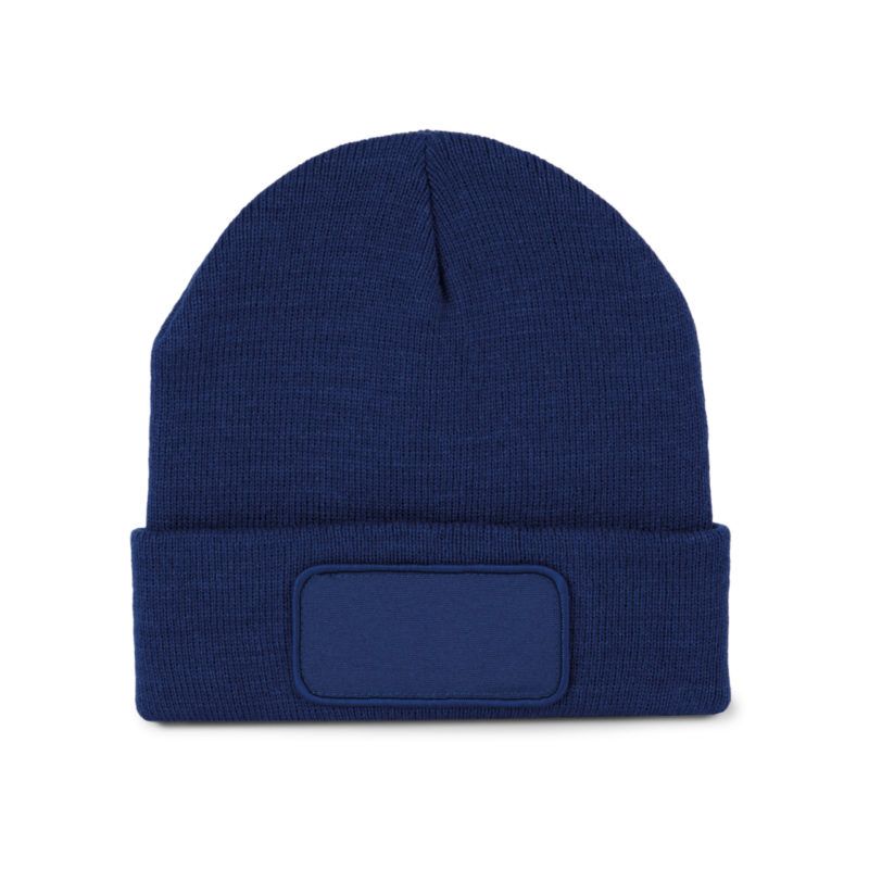 kp895-royal_blue-a1 K-UP BEANIE WITH PATCH - Βασιλικό μπλε