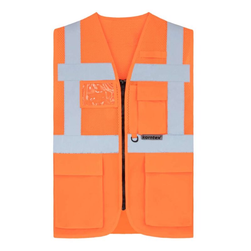 Korntex MULTIFUNCTIONAL VEST MESH "ATHENS" - πορτοκαλί