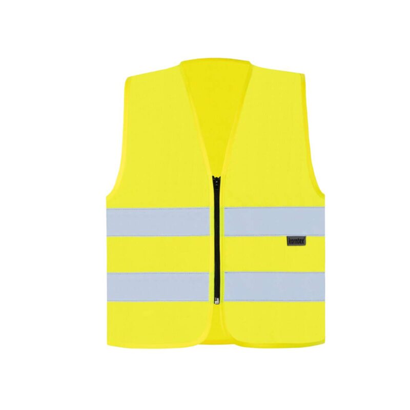 Korntex SAFETY VEST WITH ZIPPER "COLOGNE" - Κίτρινο