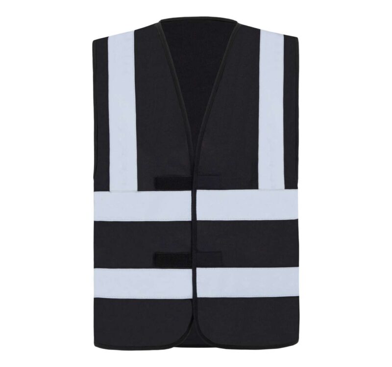 kxvr-black-a1 Korntex FUNCTIONAL / REFLECTIVE HANNOVER "STRIPES" - SAFETY VEST FOUR - Μαύρο