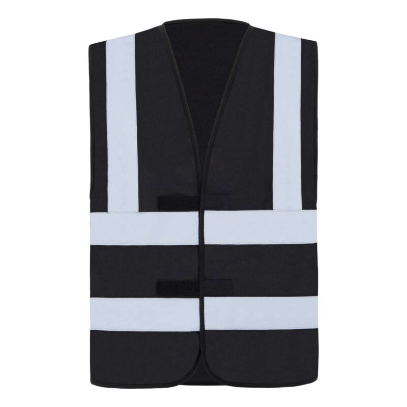Korntex FUNCTIONAL / REFLECTIVE HANNOVER "STRIPES" - SAFETY VEST FOUR - Μαύρο