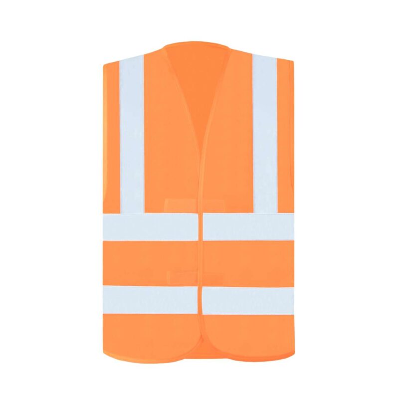 kxvr-orange-a2 Korntex FUNCTIONAL / REFLECTIVE HANNOVER "STRIPES" - SAFETY VEST FOUR - πορτοκαλί