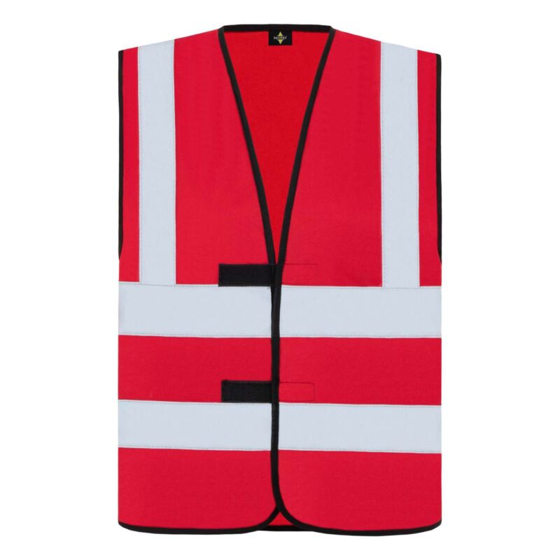 Korntex FUNCTIONAL / REFLECTIVE HANNOVER "STRIPES" - SAFETY VEST FOUR - Κόκκινο