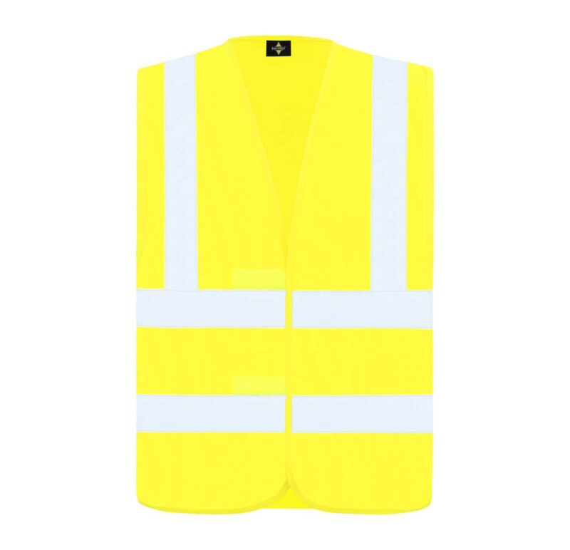 kxvr-yellow-a2 Korntex FUNCTIONAL / REFLECTIVE HANNOVER "STRIPES" - SAFETY VEST FOUR - Κίτρινο